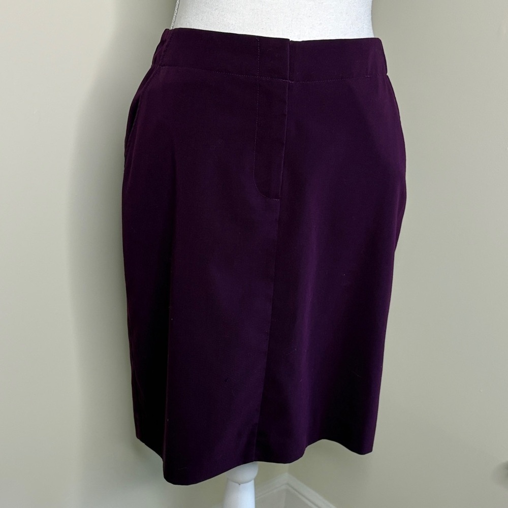 Chadwicks Deep Purple Plum Pencil Skirt. Size 4 Petite - Picture 1 of 11
